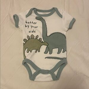 Chick Pea White and Green Dinosaur One Piece